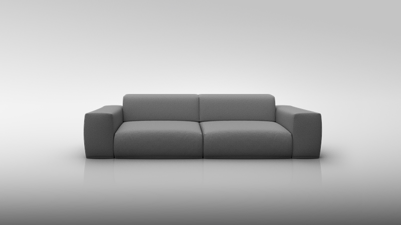 graues 2-Sitzer Sofa PYLLOW