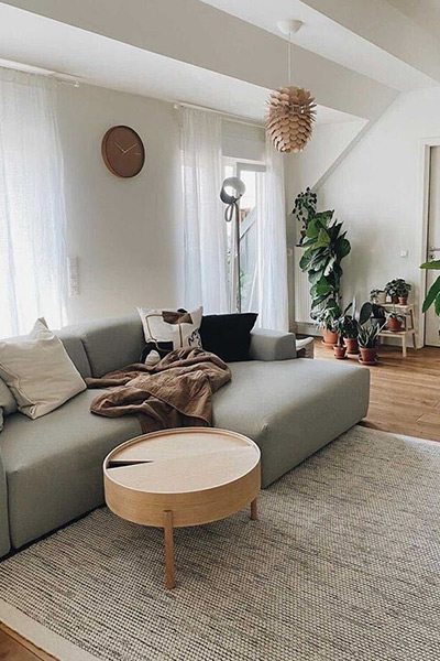 Zweisitzer Sofa PYLLOW in grau mit Kissen