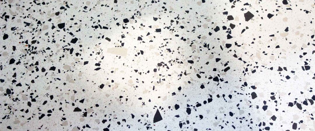 Terrazzo Muster schwarz weiß