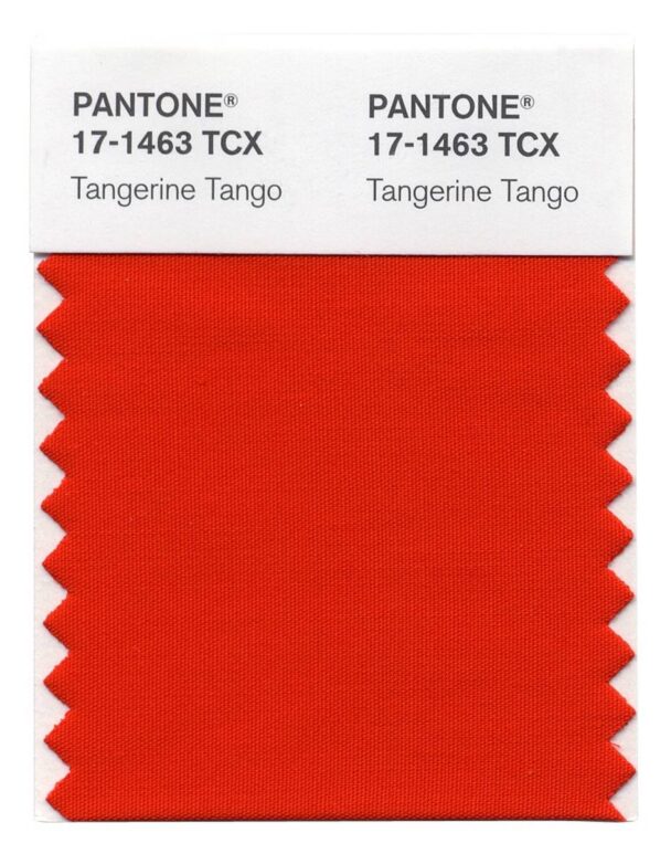 Un échantillon de la couleur orange, Tangerine Tango.