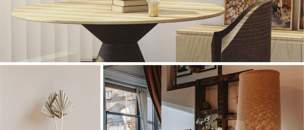 Un collage montrant différents designs pour montrer l'évolution de la décoration intérieure.