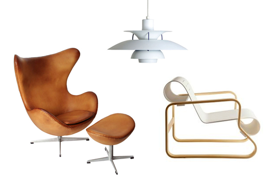 Des meubles représentatifs du design scandinave.